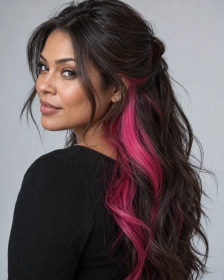 Neon Pink Peekaboo Highlights