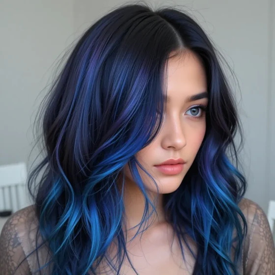 Oil Slick Black and Blue
