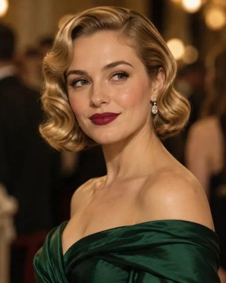 Old Hollywood Sculpted Waves on a Bob