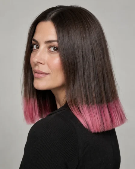 Peony-Toned Dip Dye