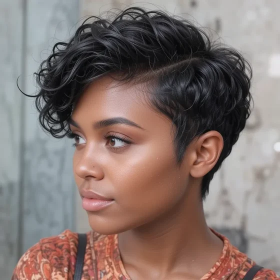 Pixie with Tapered Curls