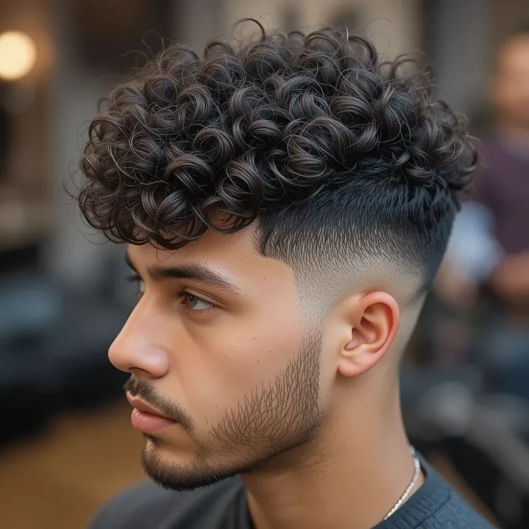 Razor Fade with Textured Curls