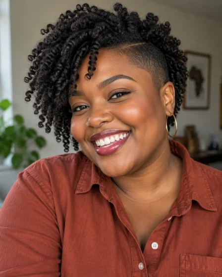 Shaved Side with Twist-Out Definition