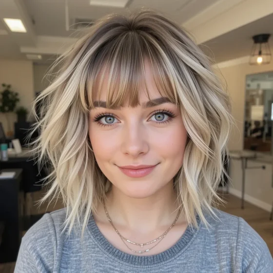 Short Shag with Wispy Bangs