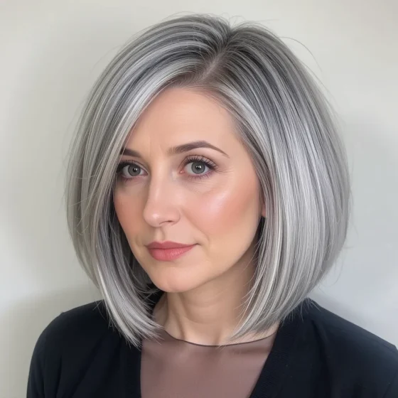 Sleek Silver Bob