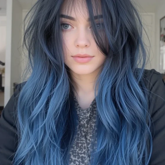 Smoky Blue Balayage