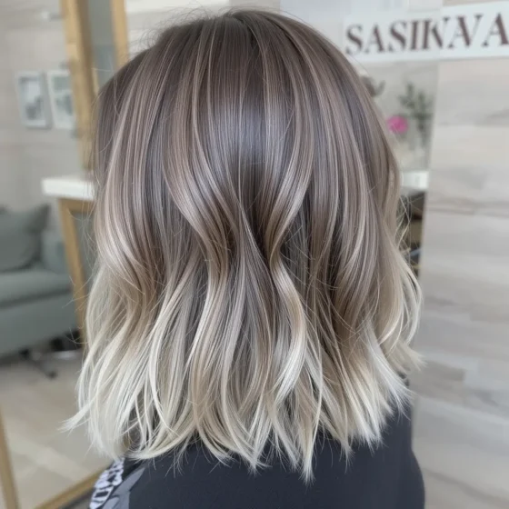 Soft Brown with Diffused Silver Ends