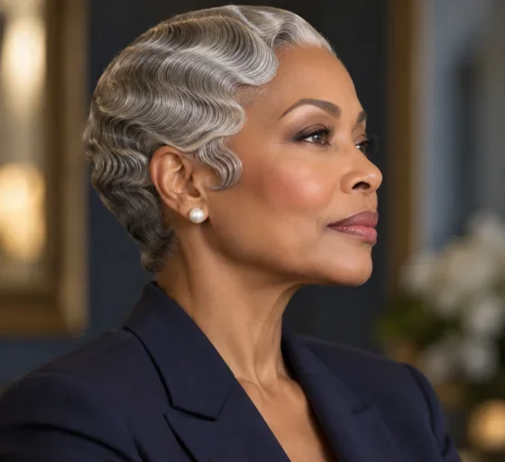 Soft Silver Finger Wave Crop