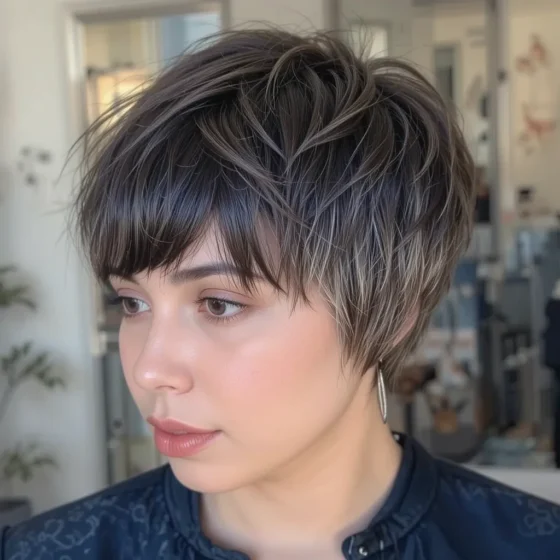 Tapered Pixie with Choppy Bangs