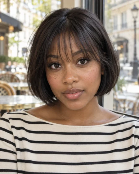 The Bevelled French Bob with Wispy Bangs