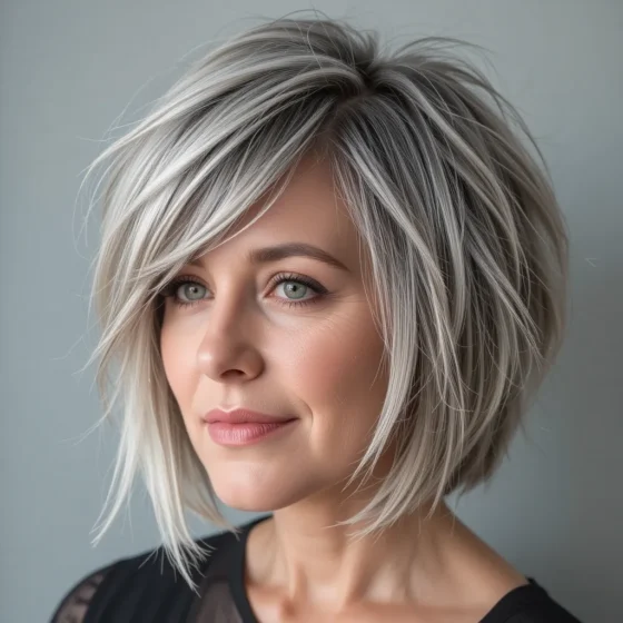 Tousled Bob with Side Bangs