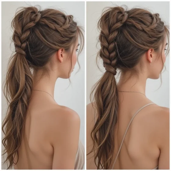 Tousled Braided Ponytail