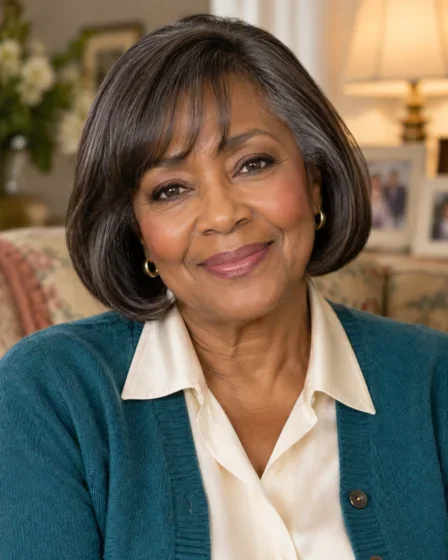 Tucked Pageboy Bob with Soft Brow Bangs