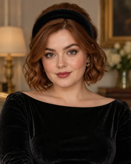 Velvet Padded Headband with Teased Crown