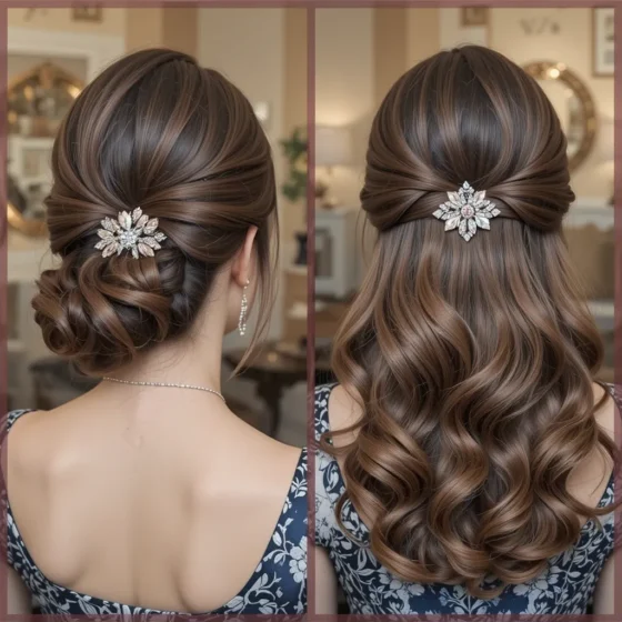 Vintage Hollywood Waves with Side Sweep