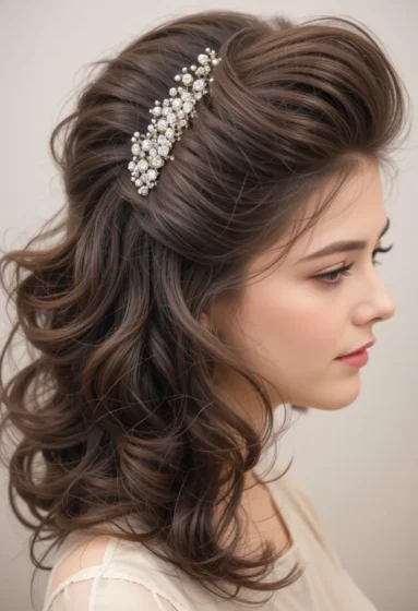 Voluminous Half-Up Bouffant