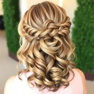 Waterfall Braid Half-Updo