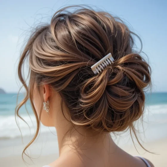 Wavy Claw Clip Updo