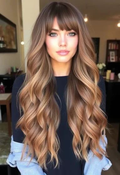Airy Volume with Fluffy Curtain Bangs