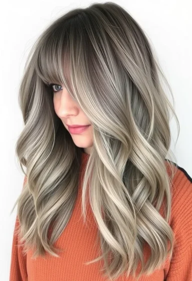 Ash Grey Wolf Cut with Aircut Layers