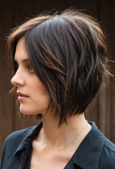 Asymmetrical Choppy Bob
