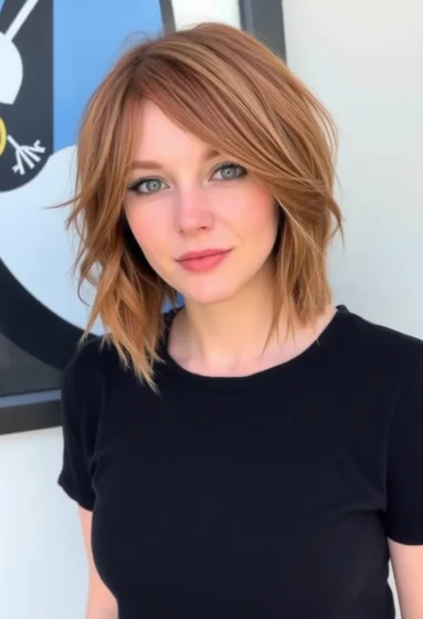 Asymmetrical Shaggy Bob