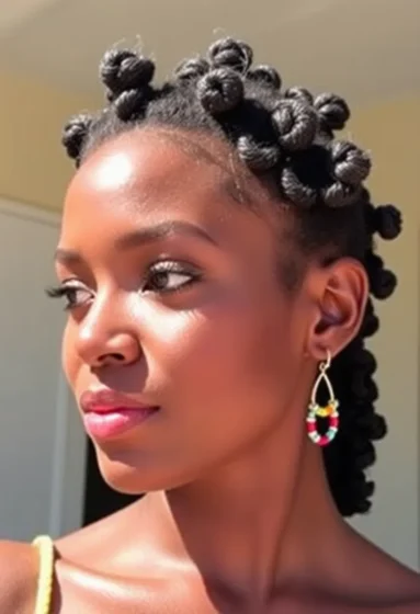 Bantu Knots with Curly Ends