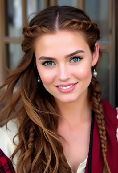 Braided Half-Up With Beads