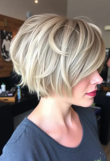 Chin-Length Choppy Bob