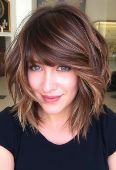 Choppy Bob With Side-Swept Bangs