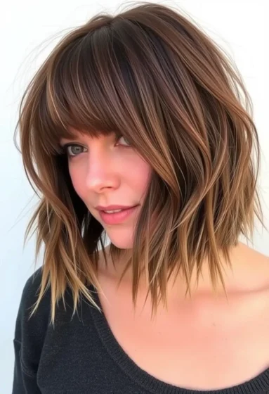 Choppy Bob with Light Fringe