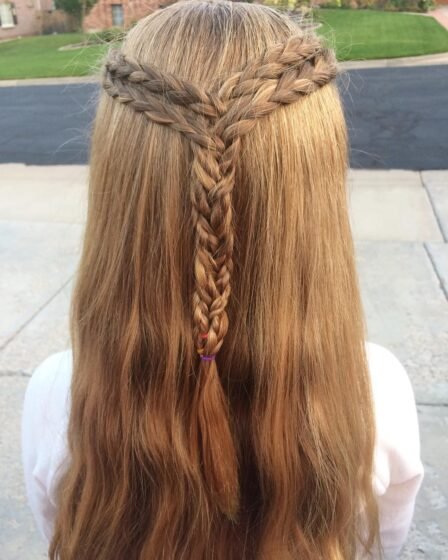 Criss-Cross Crown into Center Braid
