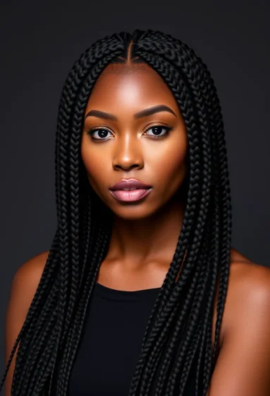 Crisscross Braids with Layered Sew-In