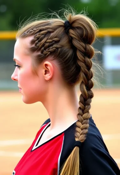 Dutch Braid into High Bubble Pony