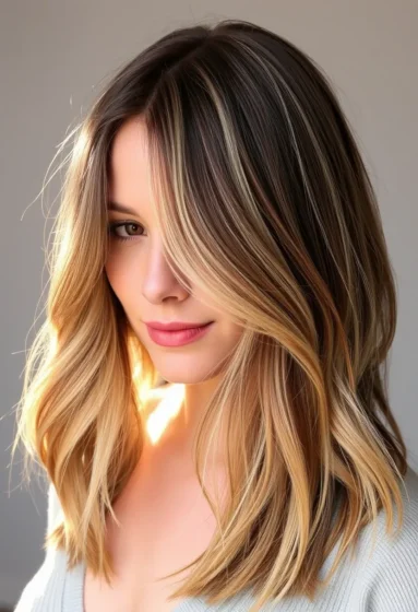 Face-Framing Blonde Highlights