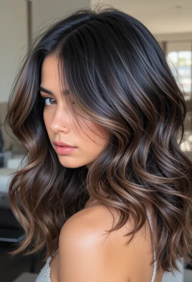 Face-Framing Caramel Highlights