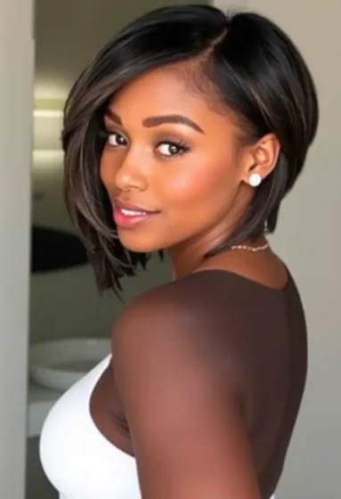 Feathered Pixie Bob with Side Bangs