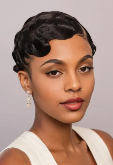 Finger Waves with Baby Hairs