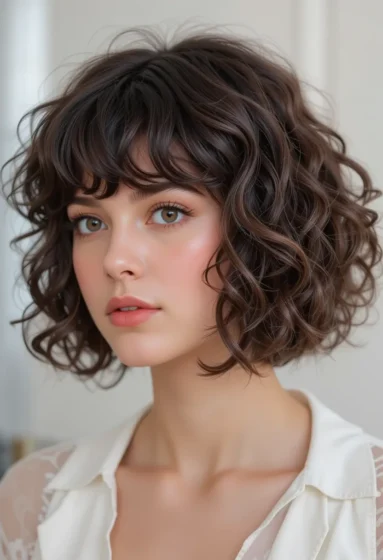 French Bob With Curly Fringe