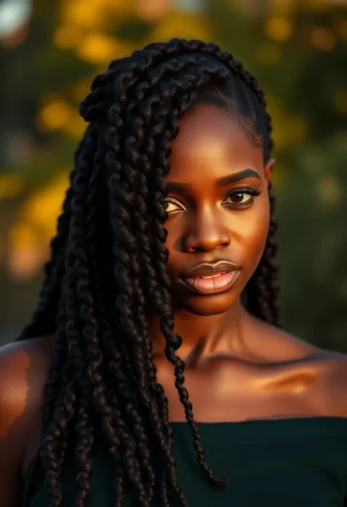 Goddess Braids into Kinky Curly Weave