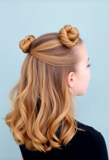 Half-Up Space Buns