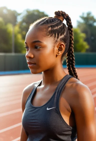 High Ponytail with Braids