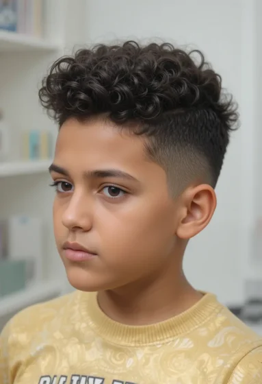 High-Top Curly Fade