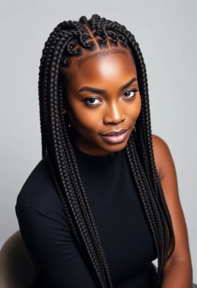 Large Box-Pattern Knotless Braids