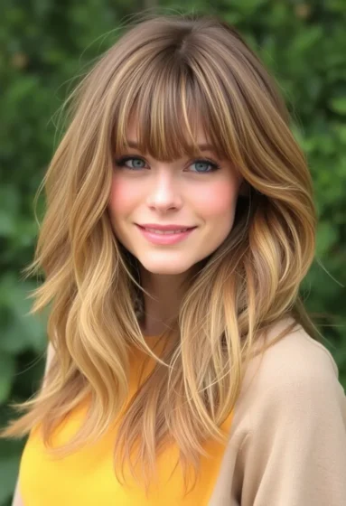 Long Wolf Cut with Micro-Textured Fringe
