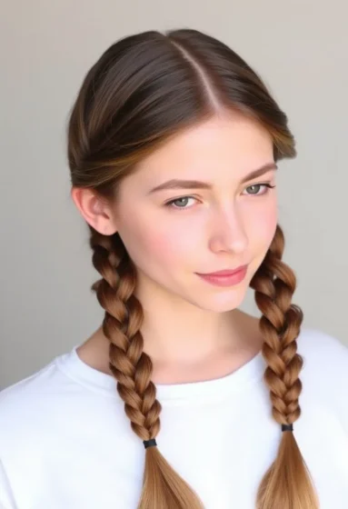 Low Pigtail Braids