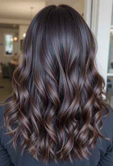 Mahogany Highlights on Black Hair