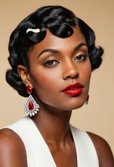Retro Finger Waves with Gel Finish