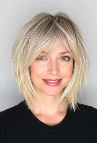 Shag Bob with Shadow Root Color