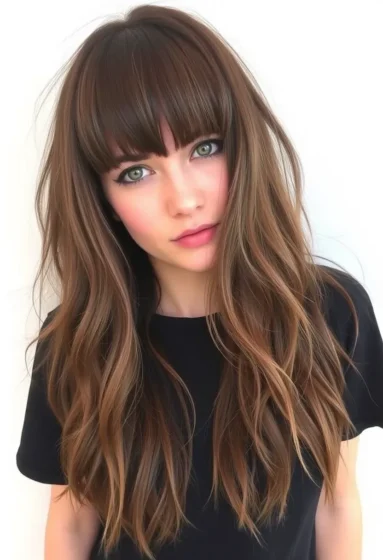 Shaggy Wolf Cut with Split Bangs